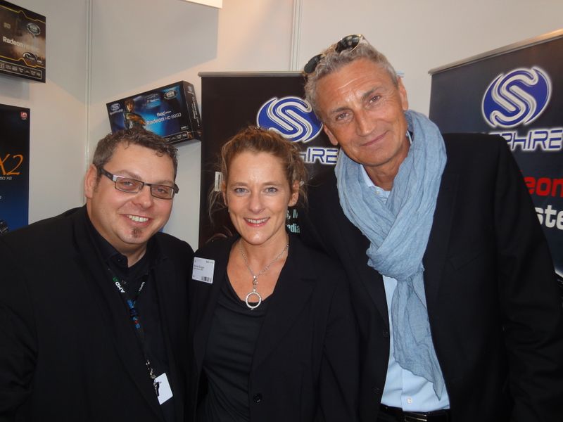 (v.l.) Andreas Pokorny, Sapphire, Bianka Brügger, Actebis, und Reimund Sudheimer, MSI (Archiv: Vogel Business Media)