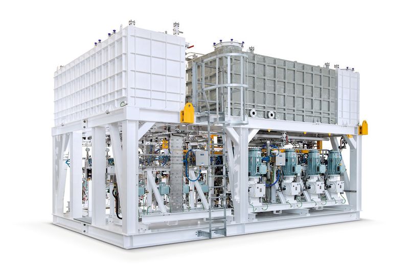 Chemical Injection Packages such as the one shown here made by the pump manufacturer Lewa have been widely used in the oil & gas industry for many years. The intention now is to transfer the concept to chemical production and other process industries. (Lewa)