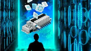 Die Tür in eine neue Dimension ist geöffnet: Das Motion Terminal ist die weltweit erste pneumatische Automatisierungsplattform, die über Apps gesteuert wird. Bis zu 50 unterschiedliche Bewegungs- und Regelungsfunktionen werden so auf einer einzigen Ventilvariante realisiert. Der Anwender entscheidet, welche Motion App er für seine Anforderung benötigt. (© Andrea Danti - stock.adobe.com, Weissblick - stock.adobe.com, Festo, [M]-Sahlmüller)