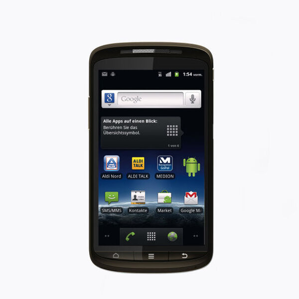 Das Medion-Life-P4310-Smartphone basiert auf Android 2.3. (Archiv: Vogel Business Media)