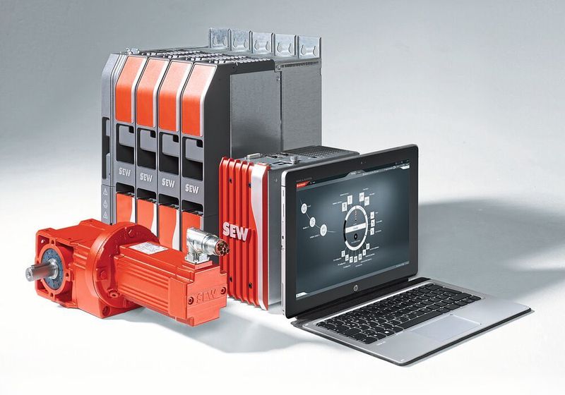 Mit den Bausteinen Engineeringsoftware, Steuerungstechnik, Umrichtertechnik sowie Getriebemotoren ermöglicht der Automatisierungsbaukasten Movi-C die Maschinenautomatisierung aus einer Hand.  (SEW-Eurodrive)