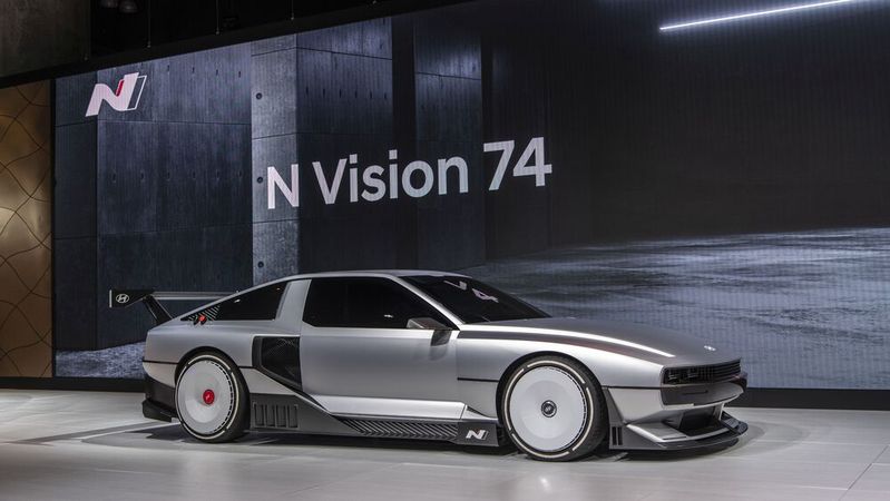 Laut koreanischen Medien wird Hyundai vom Showcar „N Vision 74“ schon bald eine Serienversion enthüllen.(Bild:  Hyundai)