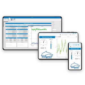 Visualisieren und analysieren: Mit Profisignal 20 kommen Messwerte und Anlagenvisualisierungen live und standortunabhängig aufs Display von Smartphone, Tablet und PC.(Bild:  Delphin Technology)