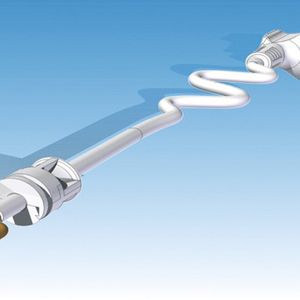 Bild 3: Knickschutz. Durch die Nutzung des Prinzips der geometrischen Biegewegbegrenzung kommt es zur kraft-und formschlüssigen Verbindung.(Bild:  Unger)