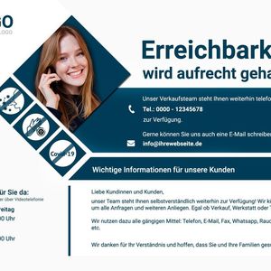 Das gilt auch für geänderte Erreichbarkeiten wegen Kurzarbeit etc.(Bild:  Dotzilla)