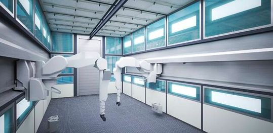 3D-Simulation: Lackierroboter der Serie Eco RP von Dürr werden zukünftig bei Turkish Aerospace mehr als 50 unterschiedliche Flugzeugbauteile automatisiert lackieren. 3D-Simulation: Lackierroboter der Serie Eco RP von Dürr werden zukünftig bei Turkish Aerospace mehr als 50 unterschiedliche Flugzeugbauteile automatisiert lackieren.