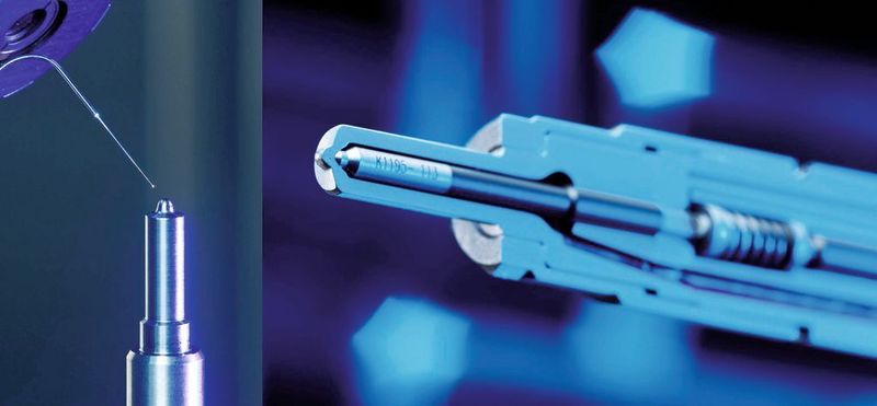 Einspritzdüsen dienen als Testobjekt für die Funk-Pro-Mikro-Methodik. Der Einfluss bestimmter Bauteileigenschaften, zum Beispiel der Spritzlochform auf das Einspritzverhalten, steht im Fokus der Untersuchungen.  (Bild: Werth Messtechnik und Continental Automotive)