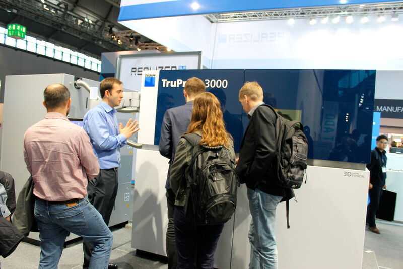 Trumpf was showcasing its  laser metal fusion and laser metal deposition machines. (Source: Schulz)