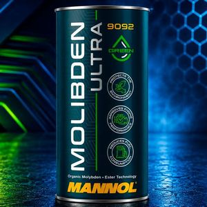 Das Additiv Mannol Molibden Ultra Green 9092 ist mit allen Haupttypen von Motorölen kombinierbar. (Bild:  Mannol)