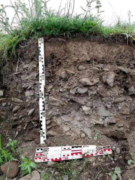 Auch in Tiefen von mehr als 50 Zentimetern fanden sich noch Kunststoffteilchen im Boden. (Bild: Collin Weber)