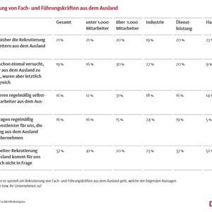 Abbildung 1: Rekrutierung von Fach- und Führungskräften aus dem Ausland.