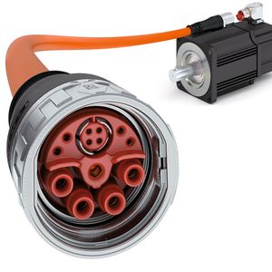 Abb. 1: In der Antriebstechnik werden gern Hybrid-Rundsteckverbinder der Größe M23 genutzt.