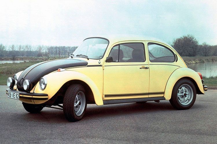 Der gelbschwarze Renner war ein besonders sportliches Modell. (VW)