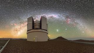 Das VISTA-Teleskop der Europäischen Südsternwarte in der Atacama-Wüste in Chile. (Petr Horálek)
