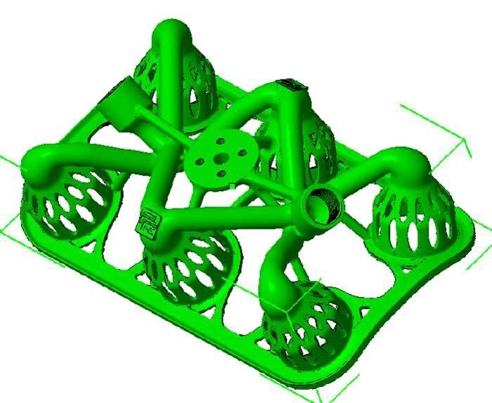 Konstruktion eines in 3D-Druck umgesetzten Bauteils (Bild: Formrise)