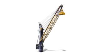 Minimiert Energieverbrauch und schützt Umwelt: vollständig elektrischer Verladekran für Schiffe, Schwimmpontons und Häfen.  (Bild: Liebherr MCC Rostock)