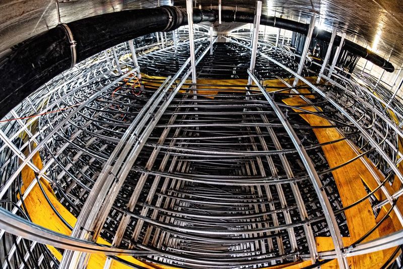Innenleben des Eis-Energiespeichers während der Bauphase. (Bild: Phoenix Contact)