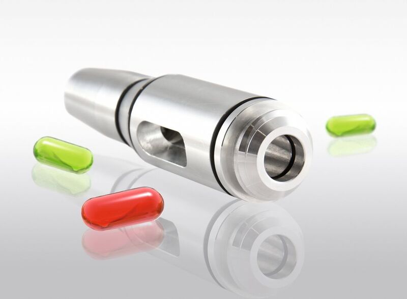 Injection nozzle in the pharmaceuticals industry, fitted with the FEPM substance Vi 602  (Picture: COG)