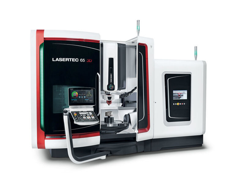 Combining laser deposition welding and 5-axis milling in one machine. (Source: DMG Mori)