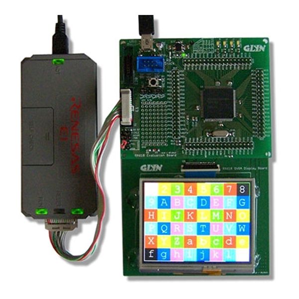 Ohne große Kosten das alte LCD-Character Modul oder LCD Grafik Modul gegen ein schönes farbiges TFT mit Touch austauschen. Relativ einfach, wenn man bei 256 Farben bleibt und einen RENESAS RX610 einsetzt. Ein QVGA-Display hat 76800 Pixel - der RENESAS RX610 128KByte SRAM. Damit kann der RX den kompletten Bildspeicher problemlos intern verwalten. Im 2MByte großen Flash können zusätzlich noch viele Bilder vorab gespeichert werden. (Archiv: Vogel Business Media)
