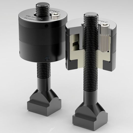 The ESD series has an integrated planetary gear that can be driven by a small nut outside the housing.(Source:  Enemac)