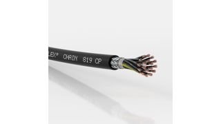 Die Ölflex Chain 819 P ist eine flexible Steuerleitung mit ölbeständigem Außenmantel und ausgelegt für bis zu fünf Mio. Wechselbiegezyklen.  (Lapp Kabel)