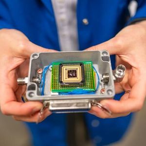 An “electronic nose” created by UC Berkeley researchers can detect the gases emitted by spoiled food and food allergens better than human noses. (Source:  Brandon Sánchez-Mejia/ UC Berkeley)