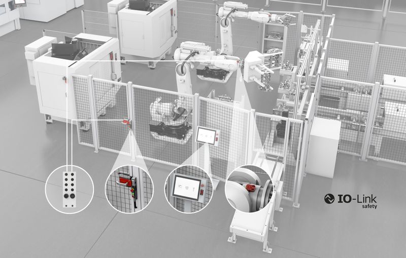 Mit der Kombination robuster Sicherheitskomponenten und IO-Link Safety erschließt Euchner neue Möglichkeiten für eine durchgängige, sichere Kommunikation in der Automatisierung. (Bild: Euchner)