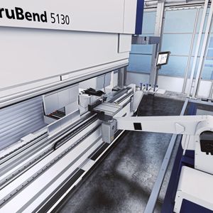 Blick auf den Bendmaster. Er erlaubt das automatische Biegen. Er ist mit einer Traglast von 60 oder 150 kg zu haben.