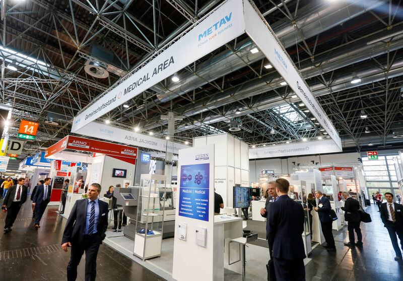 Wie im Jahr 2016 (Bild) wird es auch auf der Metav 2018 wieder eine Medical Area geben. (ctillmann / Messe Düsseldorf)