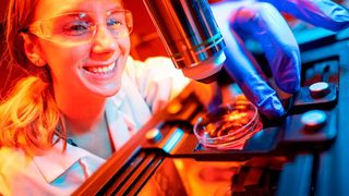 Madison Wilson, a PhD student at UC San Diego, is first author of the study showing that human brain organoids implanted in mice have established functional connectivity to the animals’ cortex and responded to external sensory stimuli. (Source: David Baillot/ UC San Diego)