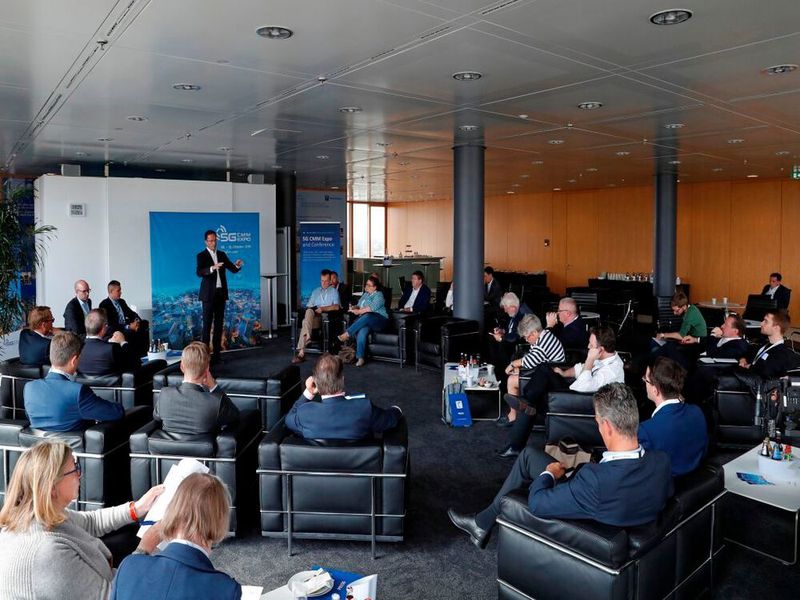 Dr. Jochen Köckler, Vorstandsvorsitzender Deutsche Messe AG, beim Presse-Roundtable zur 5G CMM Expo. (Deutsche Messe)