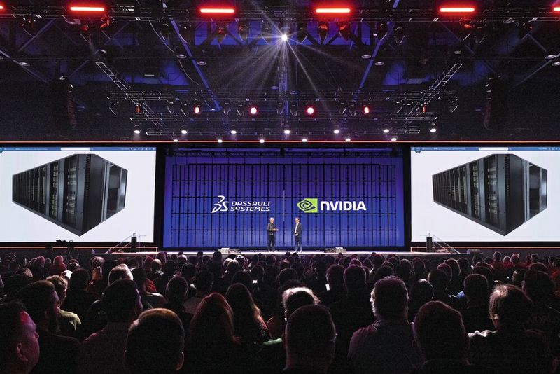 L'annonce du partenariat a eu lieu sur la scène de 3DEXPERIENCE World, l'événement annuel de Dassault Systèmes dédié aux communautés du design et de l'ingénierie, à Houston (USA). (Source : 2026 Narrative Images, tous droits réservés)