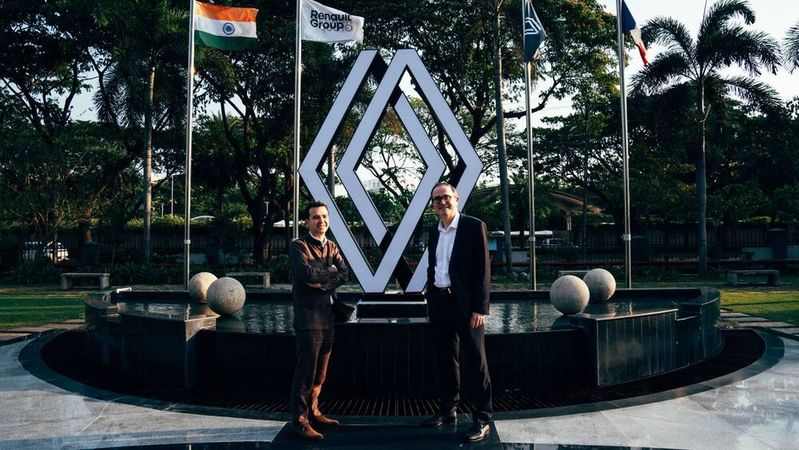 François Provost und Stéphane Deblaise, die beiden CEOs von Renault sehen Indien als strategischen Wachstumsmarkt.(Bild:  Renault)
