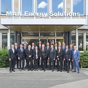 An der heutigen Medieninformation wurde der Name des Zürcher Kompressorenherstellers MAN Diesel & Turbo offizielle beerdigt. Neu heisst das Unternehmen am Escher-Wyss-Platz MAN Energy Solutions. Im Bild die Geschäftsführung von MAN Schweiz.