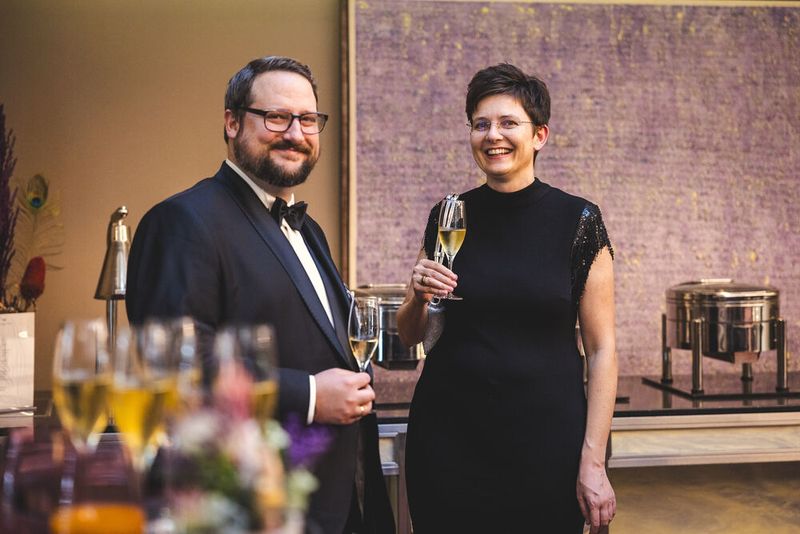 Ebenfalls zu Gast: Sebastian Walk und Sophia Henter von Fujitsu. (© Offenblen.de)