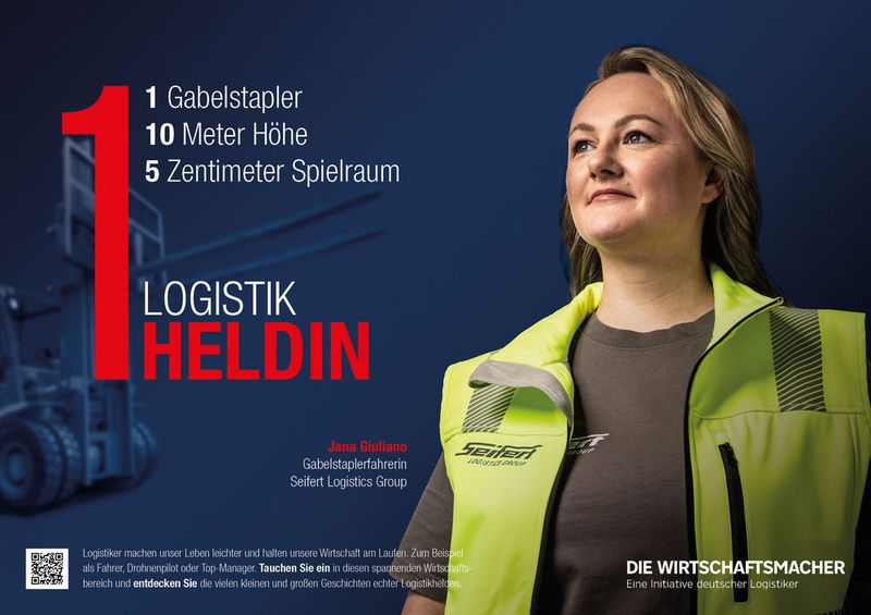 „Die Wirtschaftsmacher“ setzen mit der aktuellen Kampagne echte Logistikhelden in Szene. („Die Wirtschaftsmacher“)