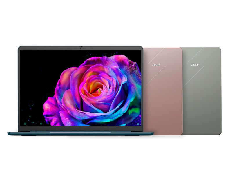 Das Swift Air bietet ein 16 Zoll großes Display und wiegt 1,5 kg. Verfügbar ist es in den Farben Elemental Blue, Sage Green oder Sandstone Gold. (Bild: Acer)