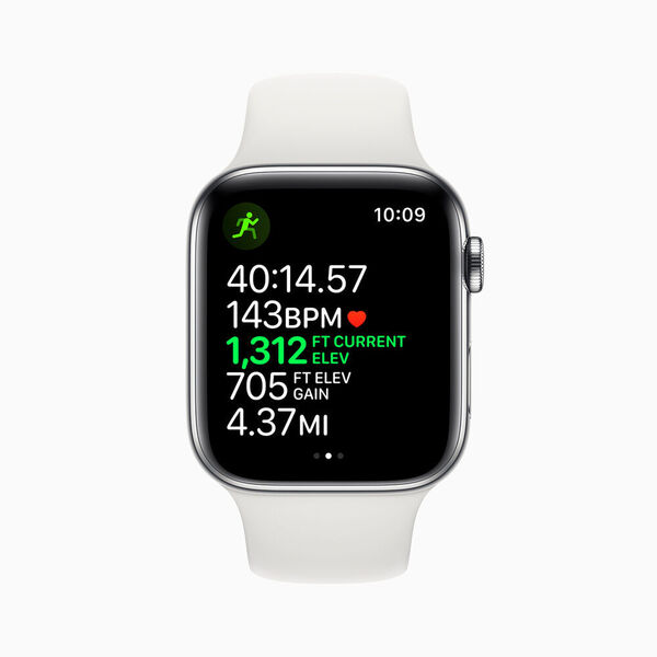 Natürlich zeigt die smarte Uhr auch die Einzelheiten der sportlichen Aktivitäten an. (Apple)