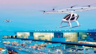 Gemeinsam mit Fraport will Volocopter Konzepte für die Bodeninfrastruktur und den Betrieb von Flugtaxis an Flughäfen entwickeln.  (Volocopter)