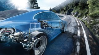 Künftige aktive Fahrwerksysteme nutzen Sensordaten plus KI, um Geräusche zu reduzieren und das Chassis vorab auf die Fahrbahnzustände einzustellen. (Bild: ZF Group)