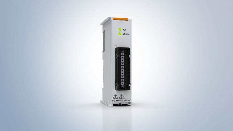 Für anspruchsvolle Tests auf Batterie-Prüfständen sowie das Monitoring von Einzel-Zellspannungen präsentiert Beckhoff auf der Battery Show Europe 2026 die EtherCAT-Klemmen EL3008-0003 und EL3008-0005.(Bild:  Beckhoff)