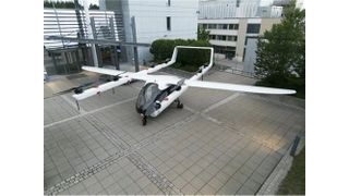 This is Romeo. This vertical take-off electric aircraft with hybrid drive was developed by ERC System from Ottobrunn and recently presented in Erding. It is still a drone, but Romeo is set to achieve what Volocopter and Lilium have failed to do ... (Image:ERC system)
