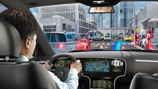 Basierend auf der Technologie des holografischen Wellenleiter erlaubt das neue Head-up-Display eine größere Projektionsfläche bei gleichzeitiger Reduktion des Einbauvolumens.  (Continental)