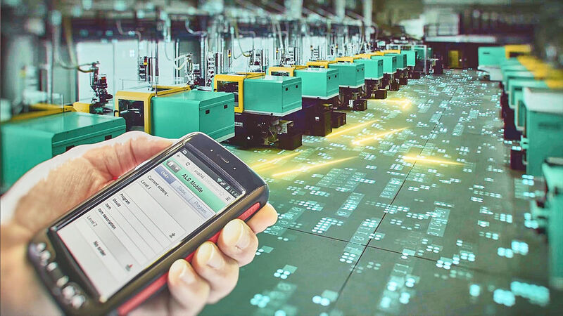 Arburgs zentraler Baustein im Industrie-4.0-Gebäude ist das Leitrechnersystem ALS, das eine durchgängige Vernetzung aller spritzgießenden Fertigungsystem zulässt. Mobil nutzbar wird ALS über das Modul 