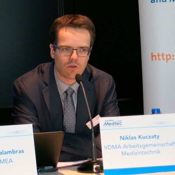Niklas Kuczaty, Arbeitsgemeinschaft Medizintechnik im VDMA: „Auf der Medtec Europe soll es künftig mehr Möglichkeiten für die Industrie geben, neue Ideen zu erleben und aktuelle Trends kennenzulernen.“ (Reinhardt / Devicemed)