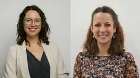 Die Nachwuchswissenschaftlerinnen Dr. Bianca Schacherl (l.) und Dr. Laura Marie Helleckes erhalten für ihre Projekte eine Förderung der Carl-Zeiss-Stiftung. (Bild: links: Phil Dera; rechts: Department of Chemical Engineering, Imperial College London)