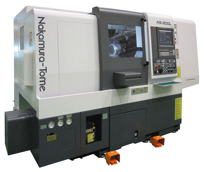 Building on the success of their compact AS-200 machining centre, Nakamura Tome has now introduced a new derivative, the AS-200 LMY+S, said to be a multi-tasking machine that machines complex parts, all done-in-one. (Source: Nakamura)