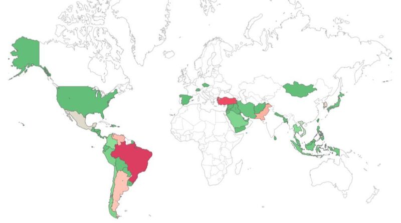 Unsere Telemetrie zeigt einige tausend Infektionen von Festi, die meisten davon in der Türkei und Brasilien. (Check Point)