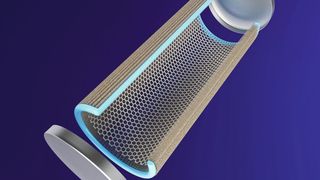 Mit dem medienbeständigen Klebstoff Structalit 5826 VT (im Bild hellblau dargestellt) lassen sich etwa Ölfilter einfach und dauerhaft verkleben. (Bild: Panacol)